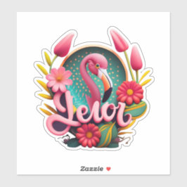 Stick och Shine med Flamingo Stickers Klistermärken