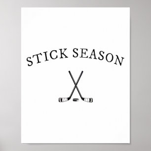 Stick Season Korslagda Hockeyklubbor Puck Minimal Poster