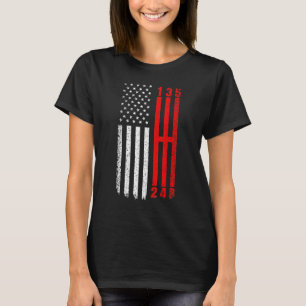 Stick Shift American Flagga Muscle Car 6 Gears Mec T Shirt