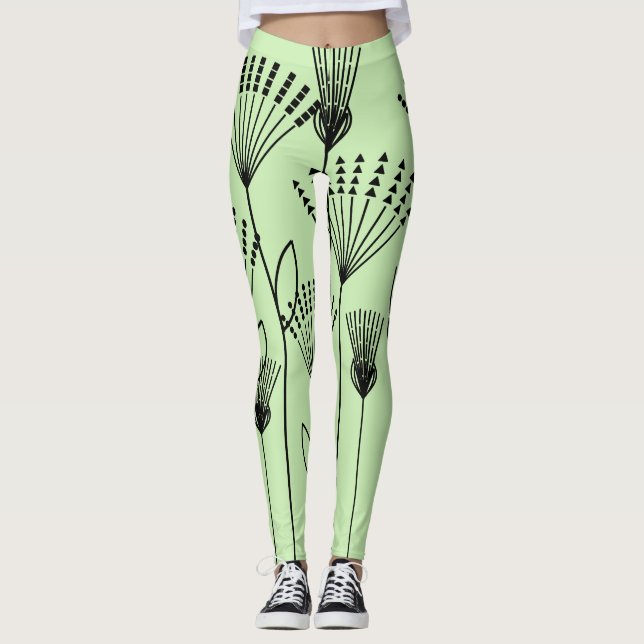 Stick växter leggings (Framsida)