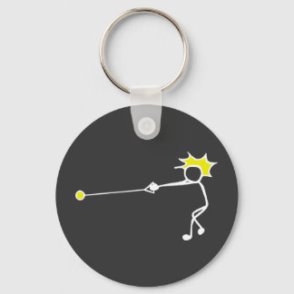 Stick-with-Sport Hammer Thrower Black Gult Nyckelring
