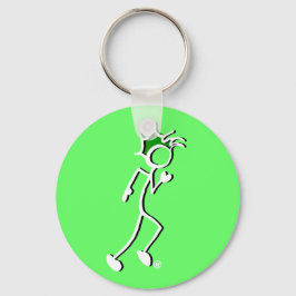 Stick-with-Sport-Springer Stickman-Grönt Nyckelring