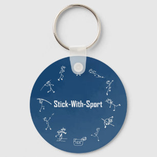 Stick-with-Sport Track and Fält Nyckelring Navy