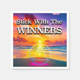 Stick With The Winners Återhämtnings slogan Sunris Pappersservett