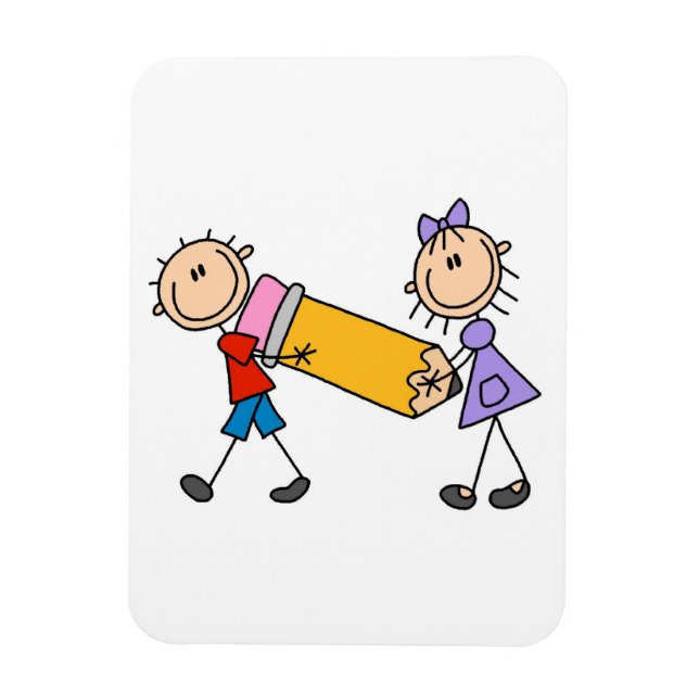 Sticka barn med penna magnet (Vertikal)