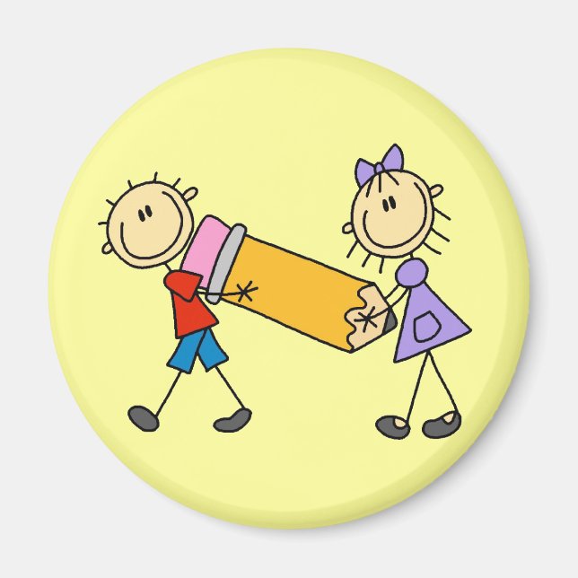 Sticka barn med penna magnet (Framsidan)