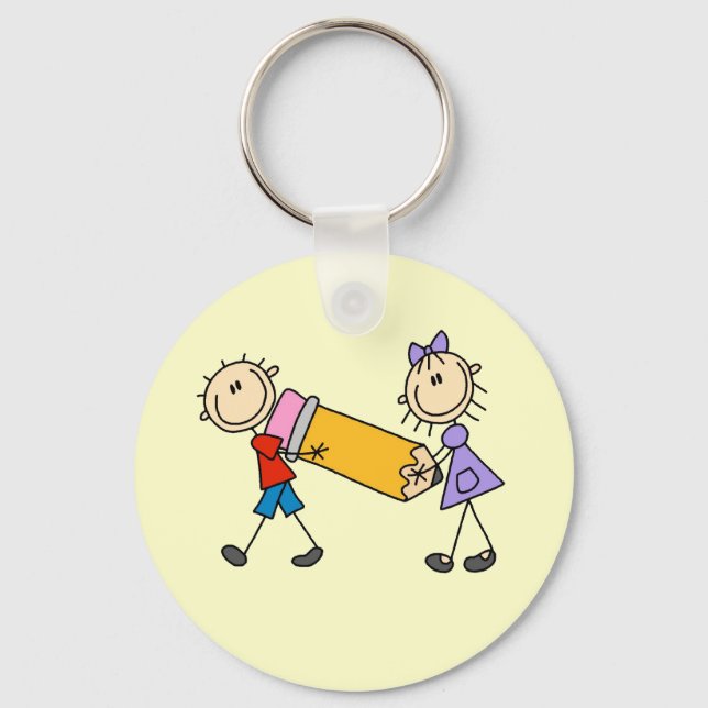 Sticka barn med penna nyckelring (Framsida)