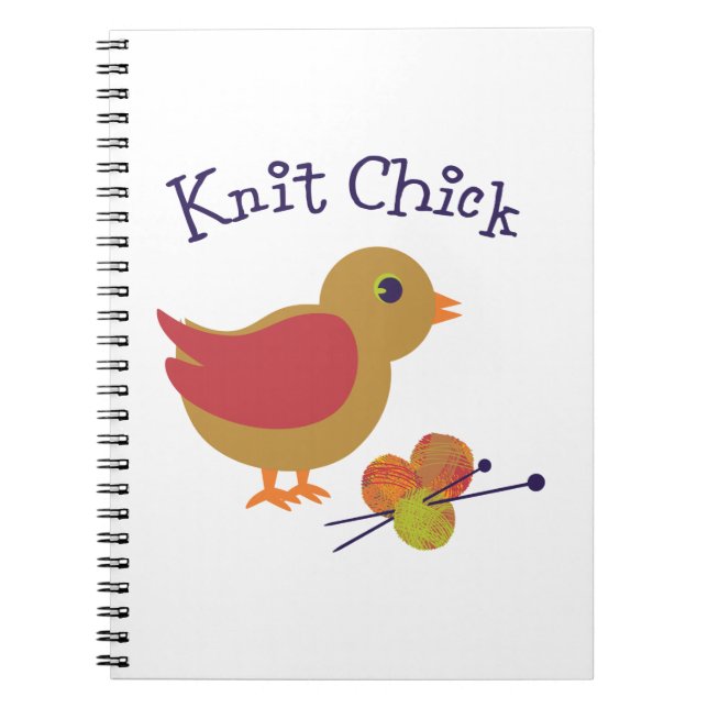 Sticka Chick Anteckningsbok Med Spiral (Framsidan)
