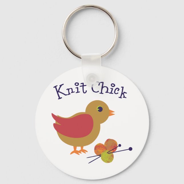 Sticka Chick Nyckelring (Framsida)