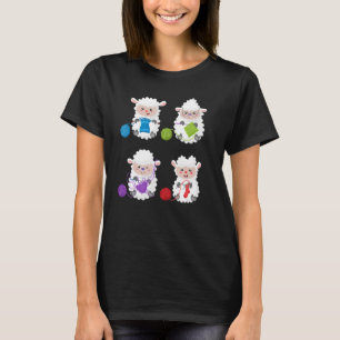 Sticka Crochet Knitter Gift Crocheting Sheep Knitt T Shirt