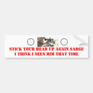STICKA DIN HUVUD IGEN SARGE BILDEKAL