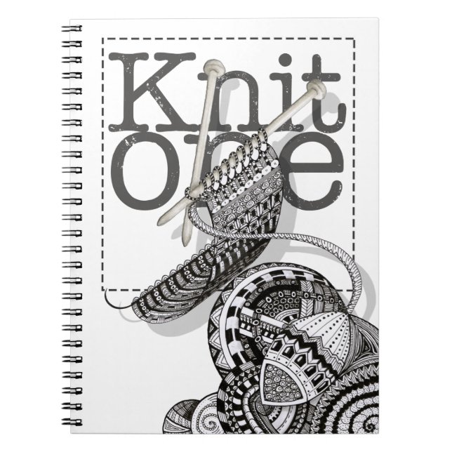 Sticka en klotterkonst anteckningsbok med spiral (Framsidan)