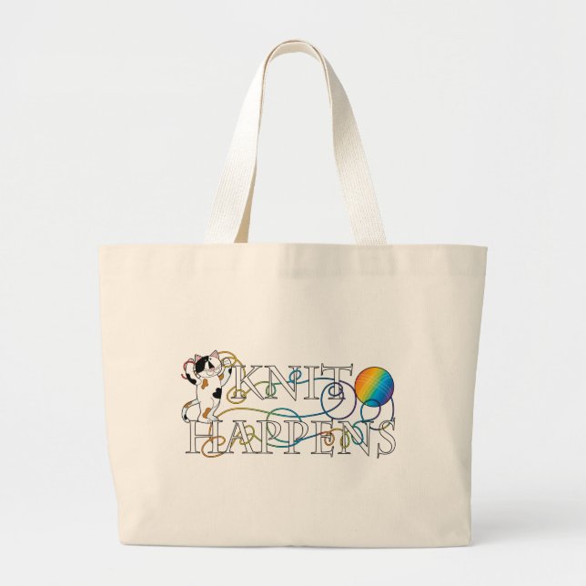 Sticka händer jumbo tygkasse (Framsidan)