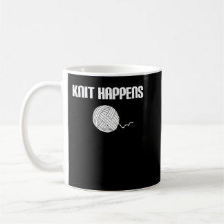 Sticka Happens - Knitting Knitter Crocheting Croch Kaffemugg