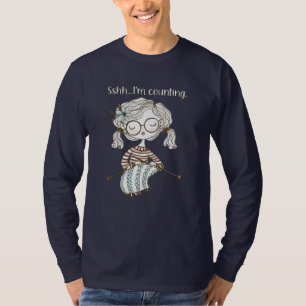 Sticka Heart Knitting Supplies Styglräknare T Shirt