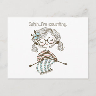 Sticka Heart Knitting Supplies Styglräknare Vykort