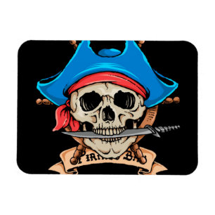Sticka knivar för piratskalle magnet