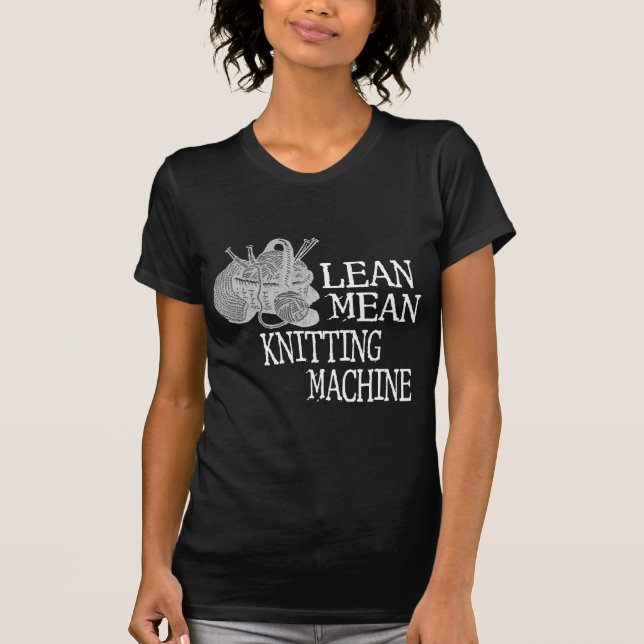 Sticka maskinen tee shirt (Framsida)