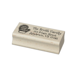 Sticka Mitten Sugar Cookie-julvinter Adress Stämpel