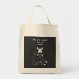 Sticka om att gå ner! Knitting Bag Tygkasse