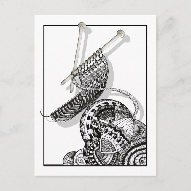 Sticka One Doodle Art Vykort (Framsida)