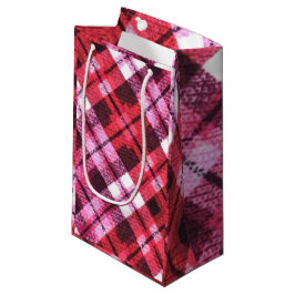 Sticka Play Tartan Check Rosa White Vin Mönster