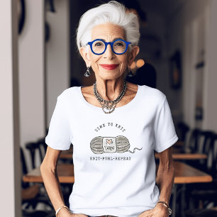 Sticka Purl Repeat Knitters T Shirt