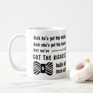 Sticka •, Stora garnnystan •, Hantverk Kaffemugg