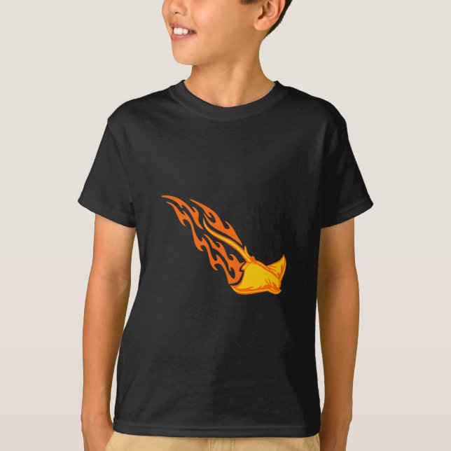 Sticka strålen flammar t shirt (Framsida)