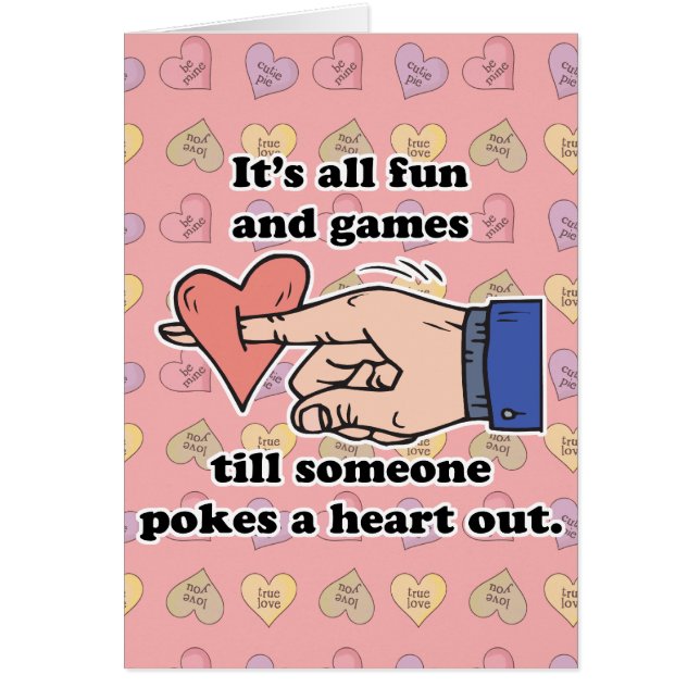 sticka ut ett hjärta hälsningskort (Framsidan)