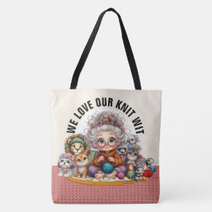 Sticka Wit - se Tillbaka - STORT Tote Bag Tygkasse