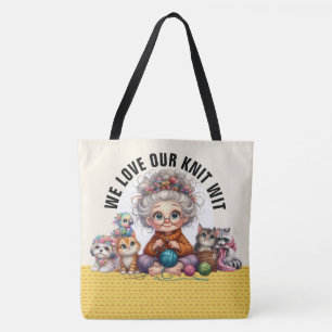 Sticka Wit - se Tillbaka - STORT Tote Bag Tygkasse
