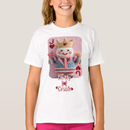Stickad Drottning av Hjärtans Dag Självkärleksdock T Shirt