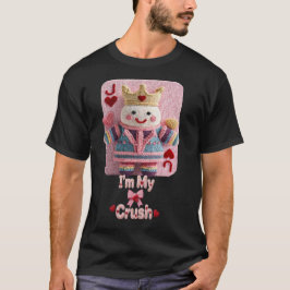 Stickad Drottning av Hjärtans Dag Självkärleksdock T Shirt