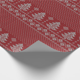 Stickad Holiday Mysig Mönster Presentpapper