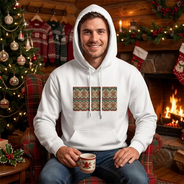 Stickad julgranskukel julmönster  hoodie (Skapare uppladdad)