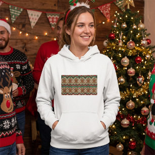 Stickad julgubbe julmönster  t shirt