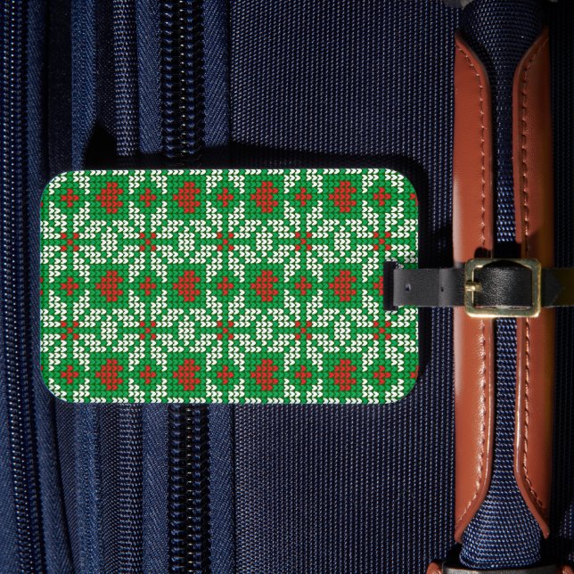 Stickad julmönster bagagebricka (Framsida Insitu 4)