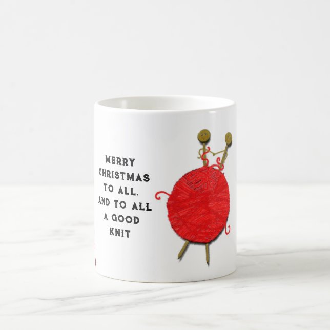 Stickad julpresent kaffemugg (Center)