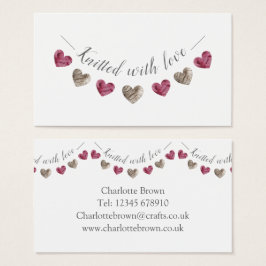 stickad med kärlek-gåva eller affärskort visitkort