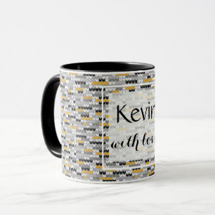 Stickad melange. mugg