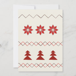 Stickad mönster hälsningskort julkort