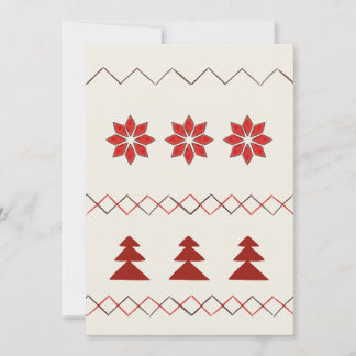 Stickad mönster hälsningskort julkort