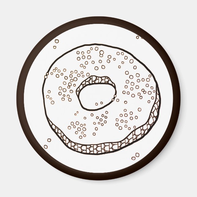 STICKAD MUNK Runt Magnet (Framsidan)
