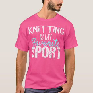 Stickad T-shirt Stickning Är Min Favoritsport