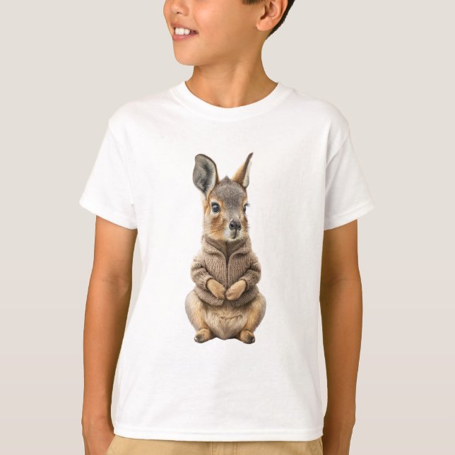 Stickad väst Hare Kids T Shirt (Framsida)