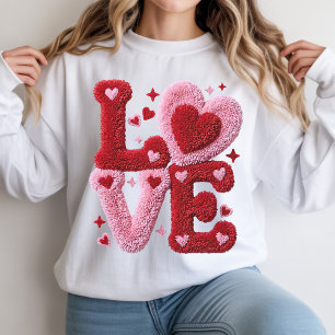 Stickad Virkad Kärlek Alla hjärtans dag-skjorta Pr T Shirt