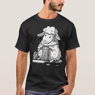 Stickande Får Bedårande Hantverk T Shirt