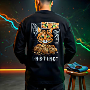 Stickande kattälskare sött present t shirt
