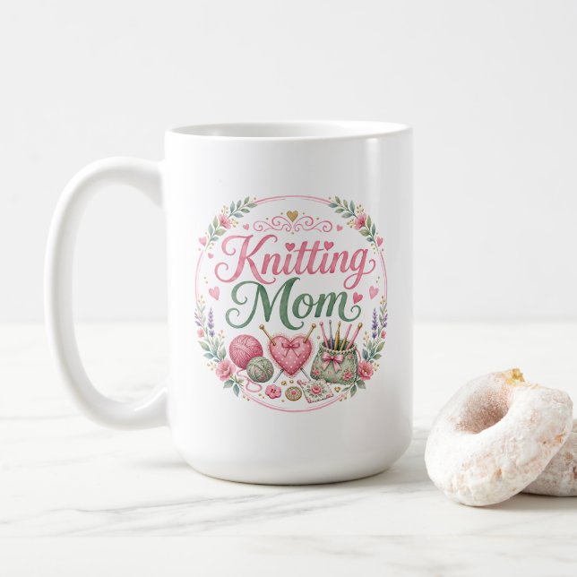 Stickande Mamma Kaffemugg (Med munk)